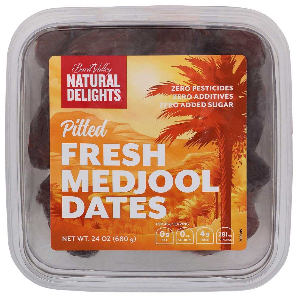 Bard Valley Natural Delights Pitted Fresh Medjool Dates, 24 Ounce -- 6 per case