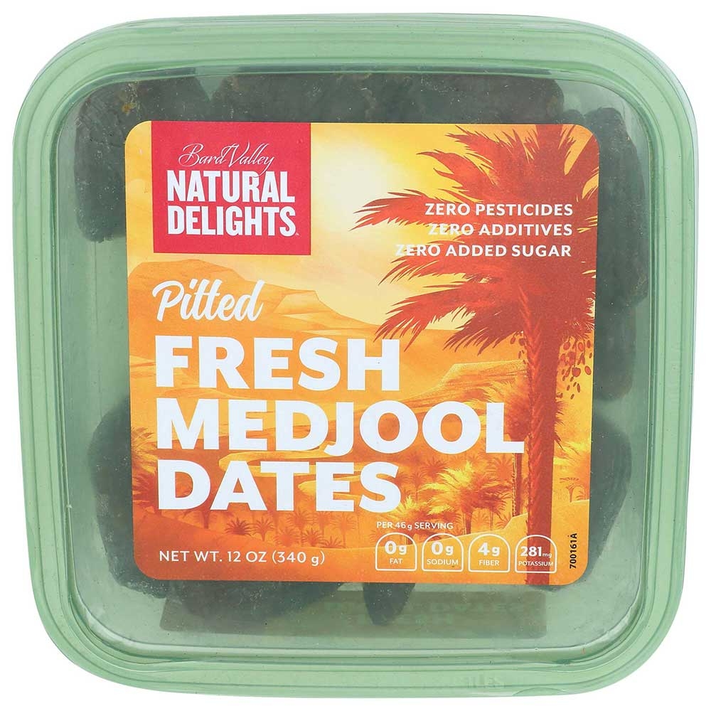 Bard Valley Natural Delights Pitted Fresh Medjool Dates, 12 Ounce -- 12 per case