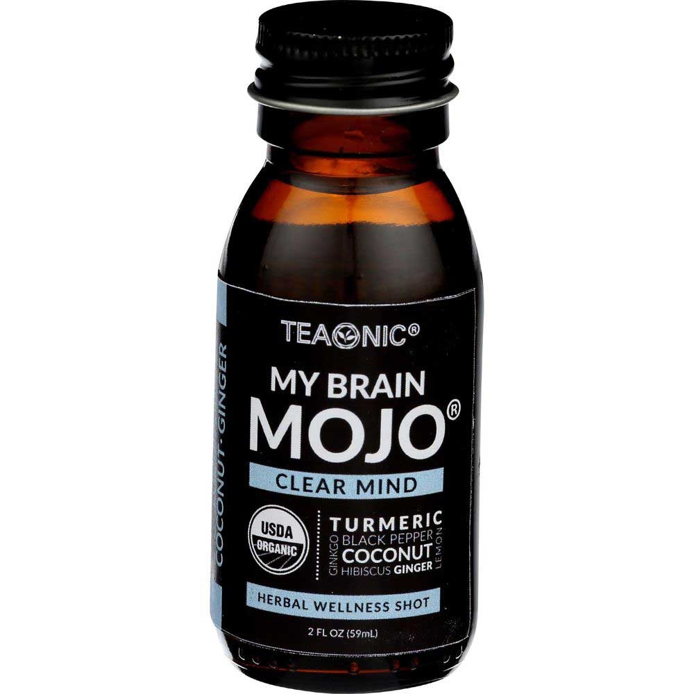 Teaonic My Brain Mojo Clear Mind Organic Herbal Wellness Shot, 2 Fluid Ounce -- 6 per case