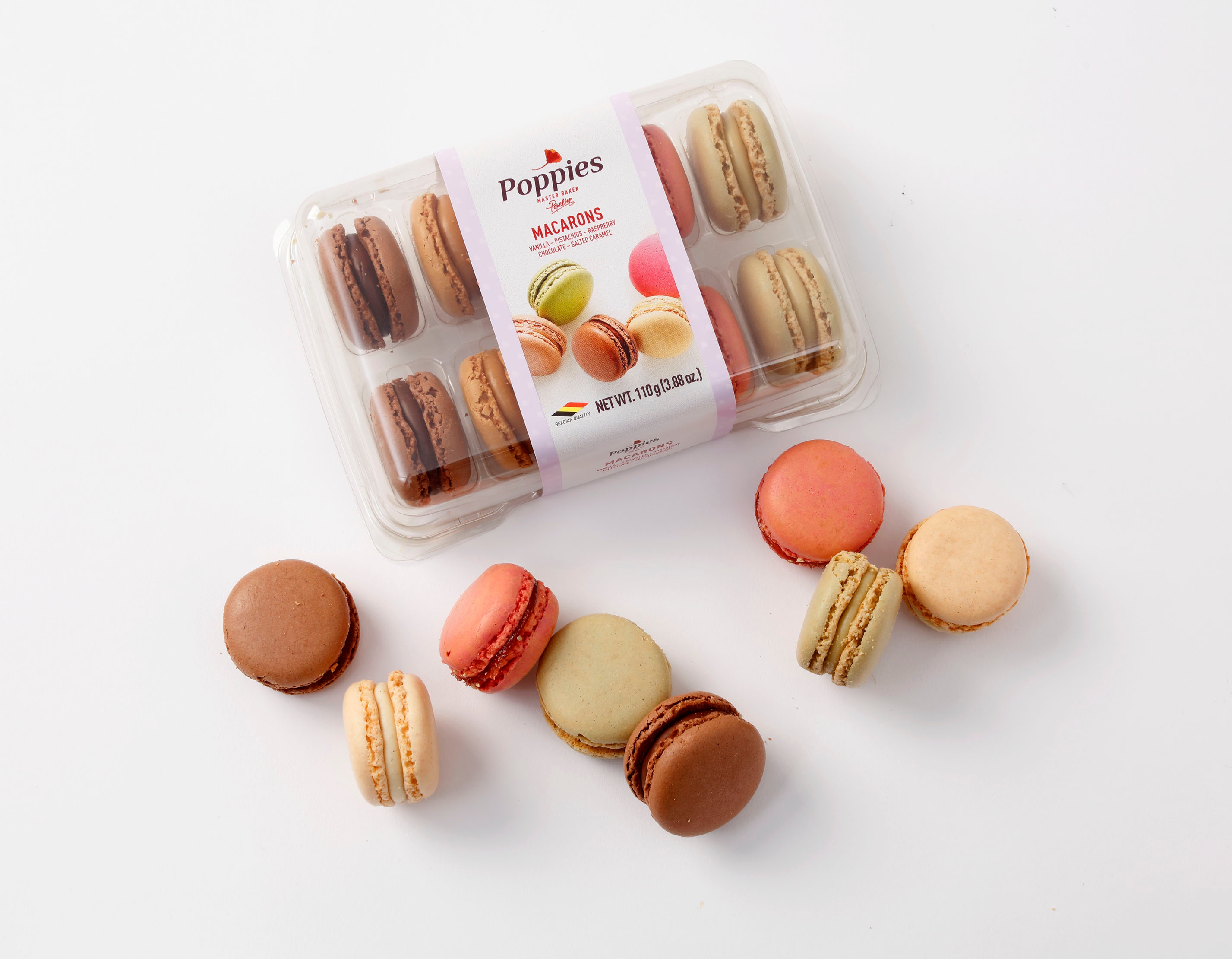 Poppies In-Store Bakery Assorted Macarons -- 90 Per Case