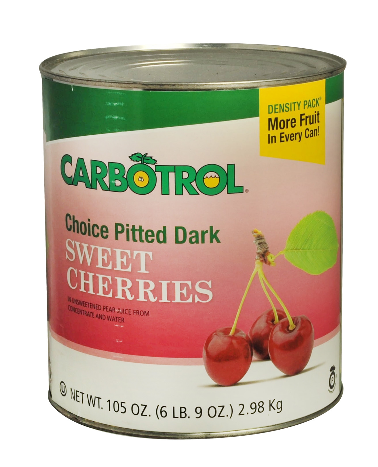Carbotrol Dark Pitted Sweet Cherries, 105 Ounce -- 6 per Case