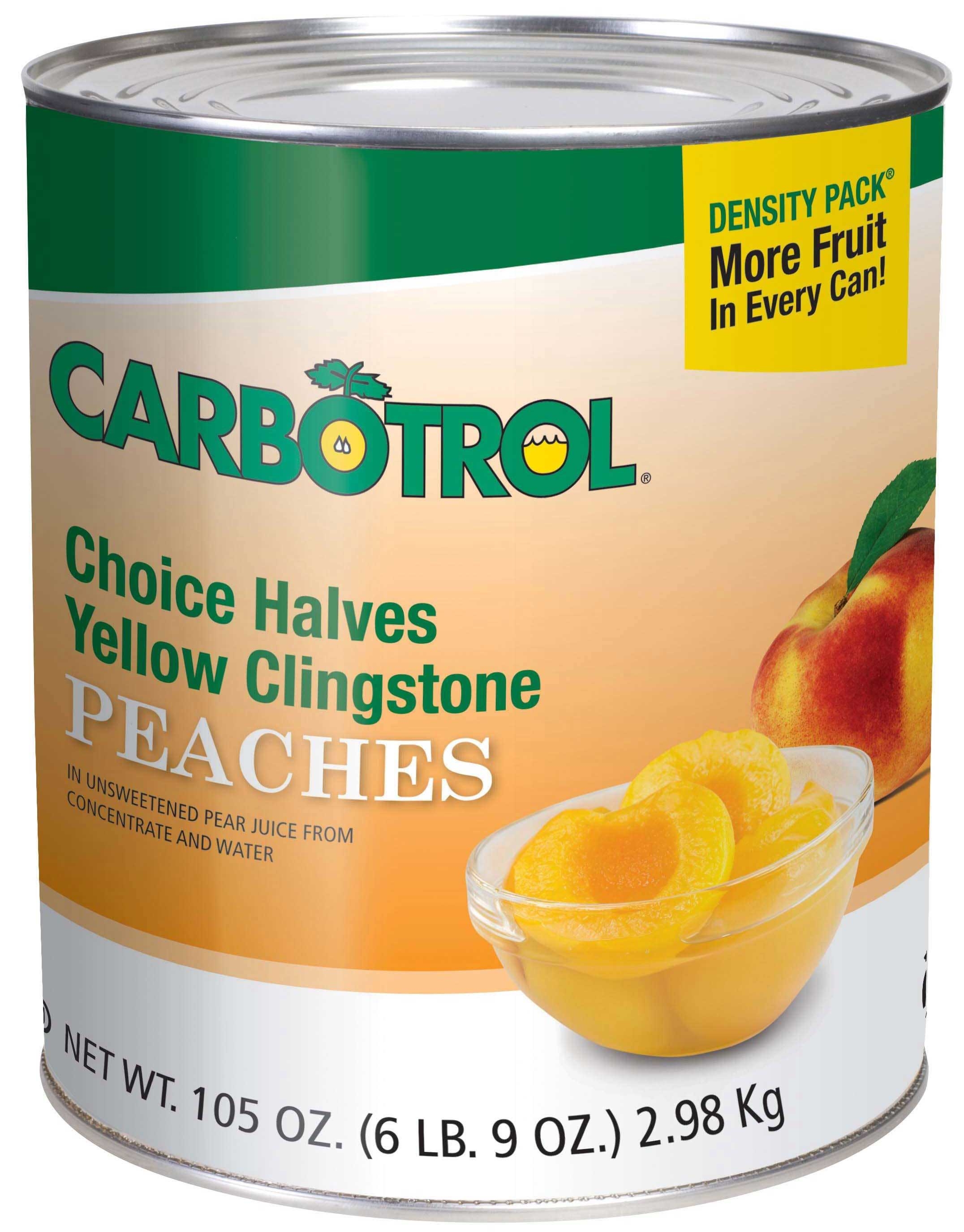 Fruit Carbotrol Peach Halves, 105 ounce -- 6 per case