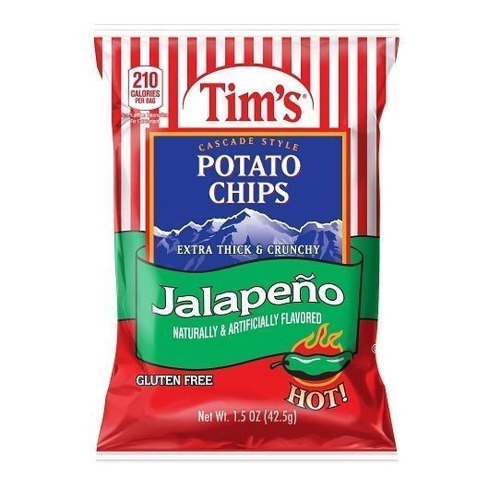Tims Jalapeno Kettle Potato Chips, 1.5 Ounce -- 48 per case