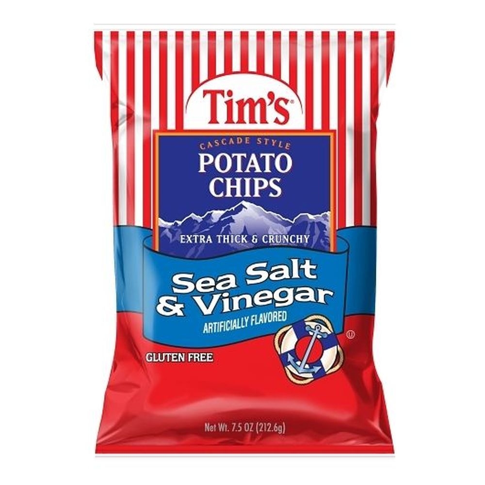 Tims Salt and Vinegar Potato Chips, 7.5 Ounce -- 15 per case