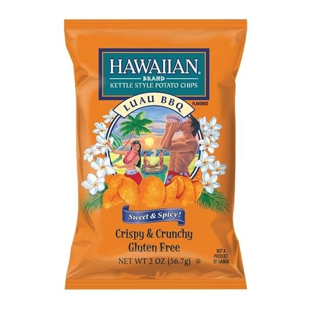 Hawaiian Luau Barbeque Kettle Style Potato Chips, 2 Ounce -- 6 per case