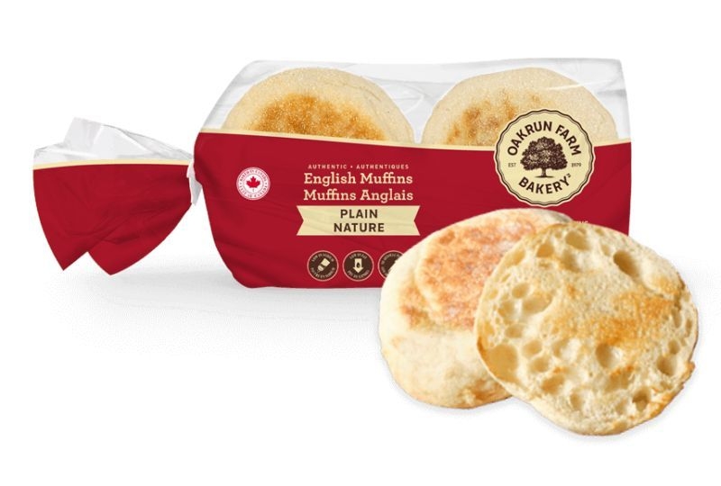 Oakrun Farm Bakery Plain English Muffins, 2 Ounce -- 144 per case