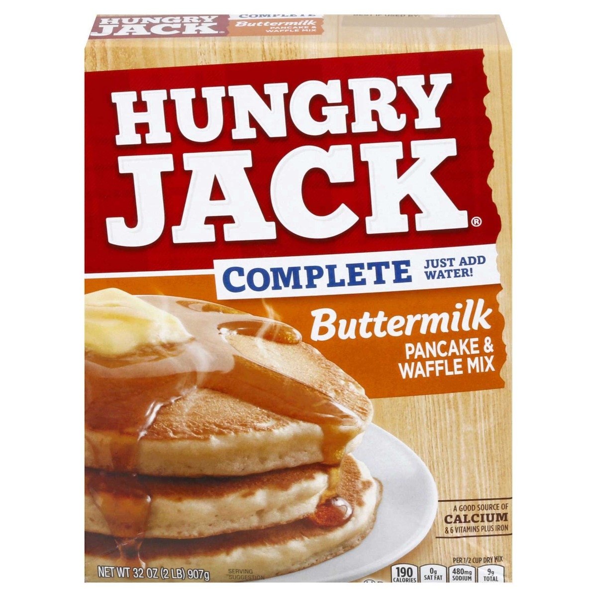 Hungry Jack Complete Buttermilk Pancake and Waffle Mix, 32 Ounce -- 6 per case