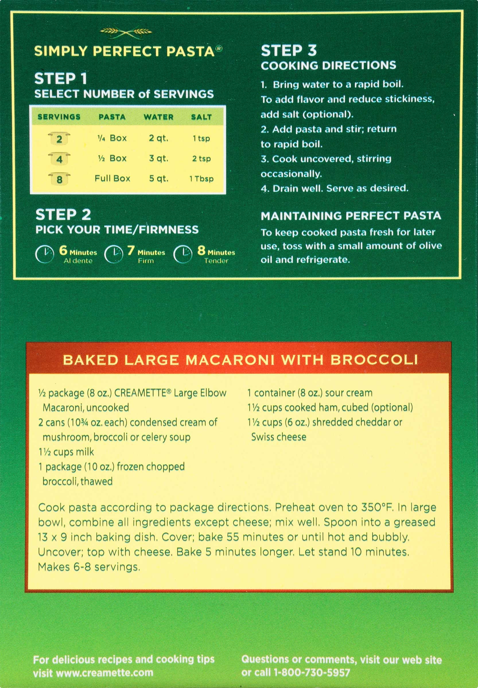 Creamette Large Elbow Macaroni Pasta, 16 Ounce -- 12 per case.