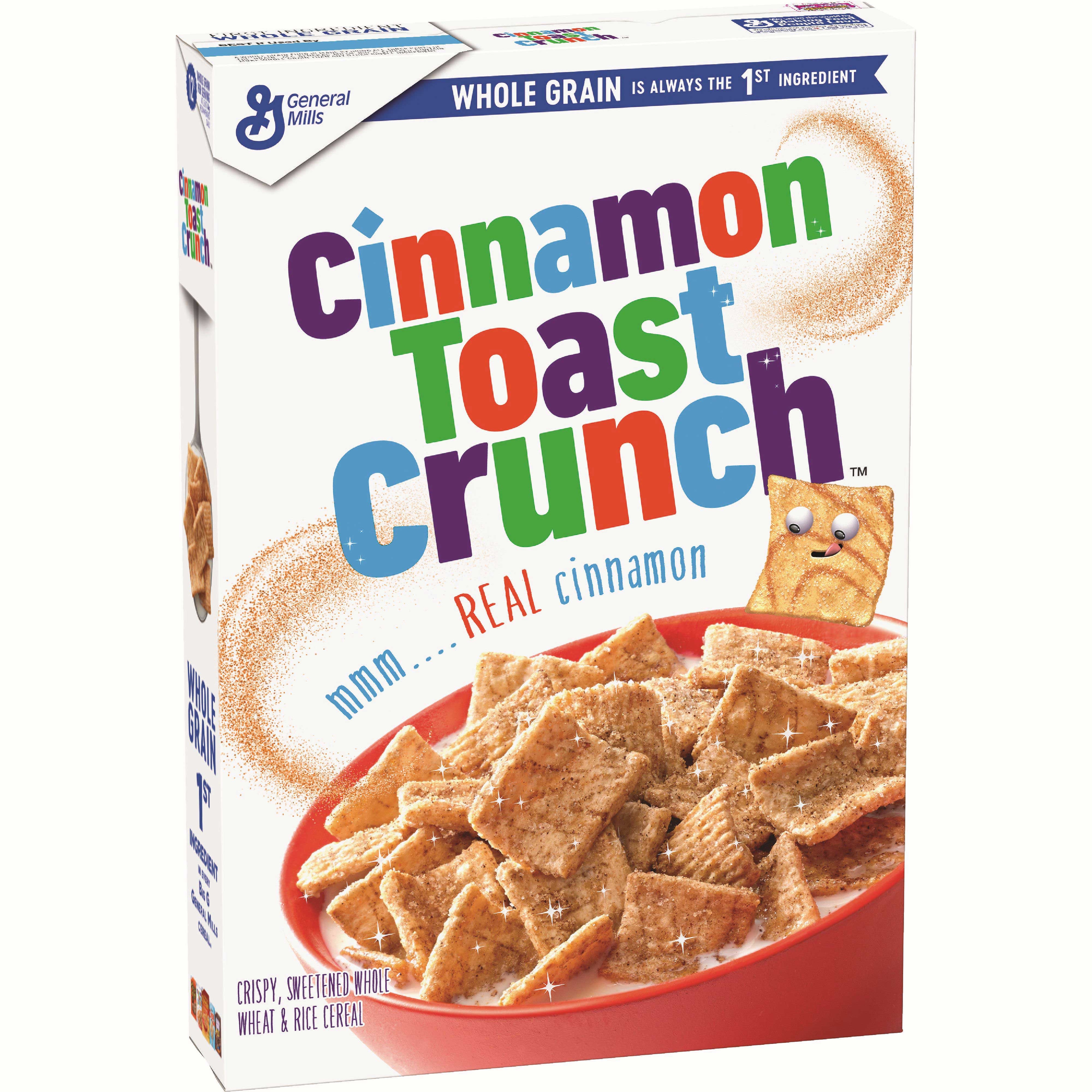 Cinnamon Toast Crunch Crispy Sweetened Whole Wheat and Rice Cereal, 12 Ounce -- 12 per case.