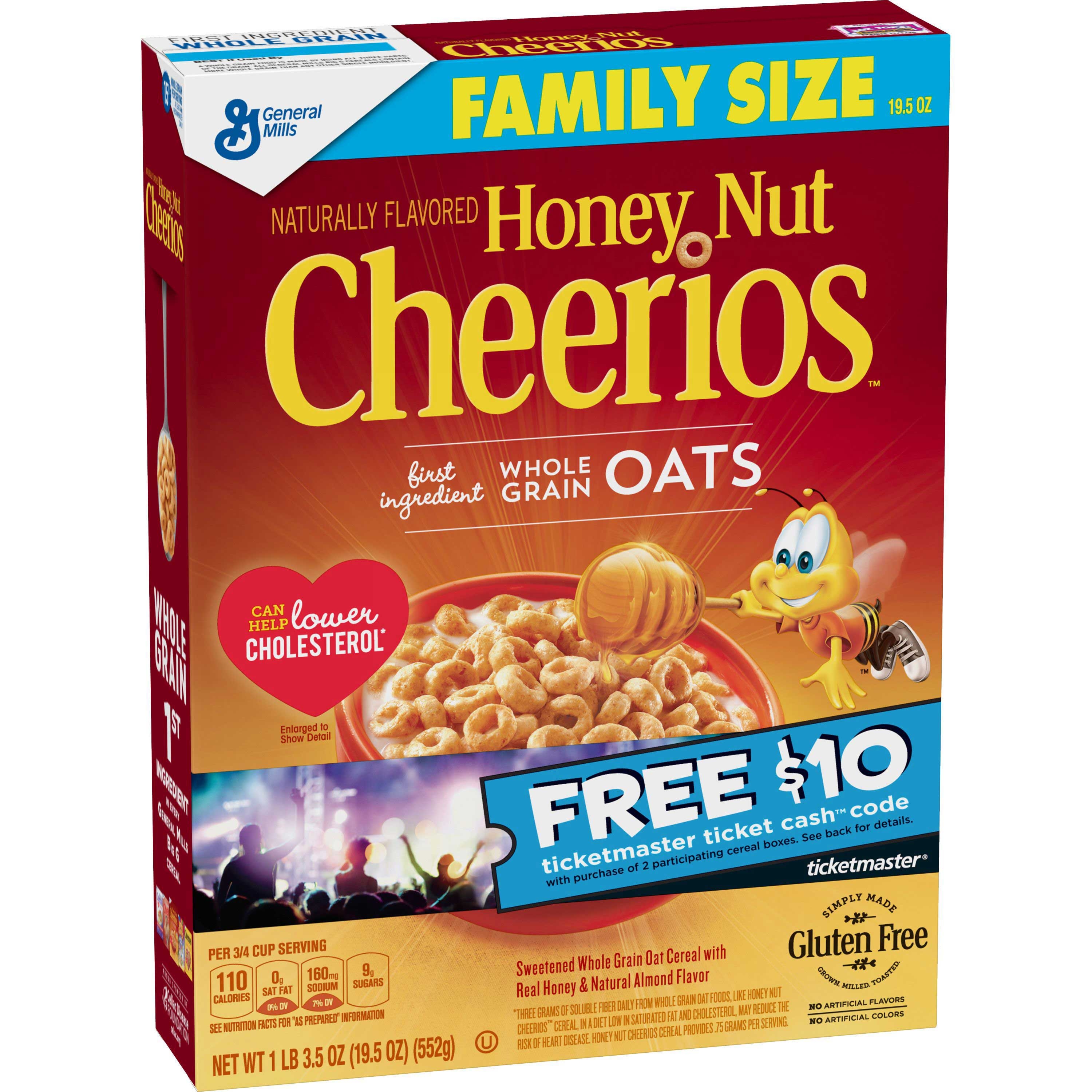 Honey Nut Cheerios Cereal, 19.5 Ounce -- 12 per case.