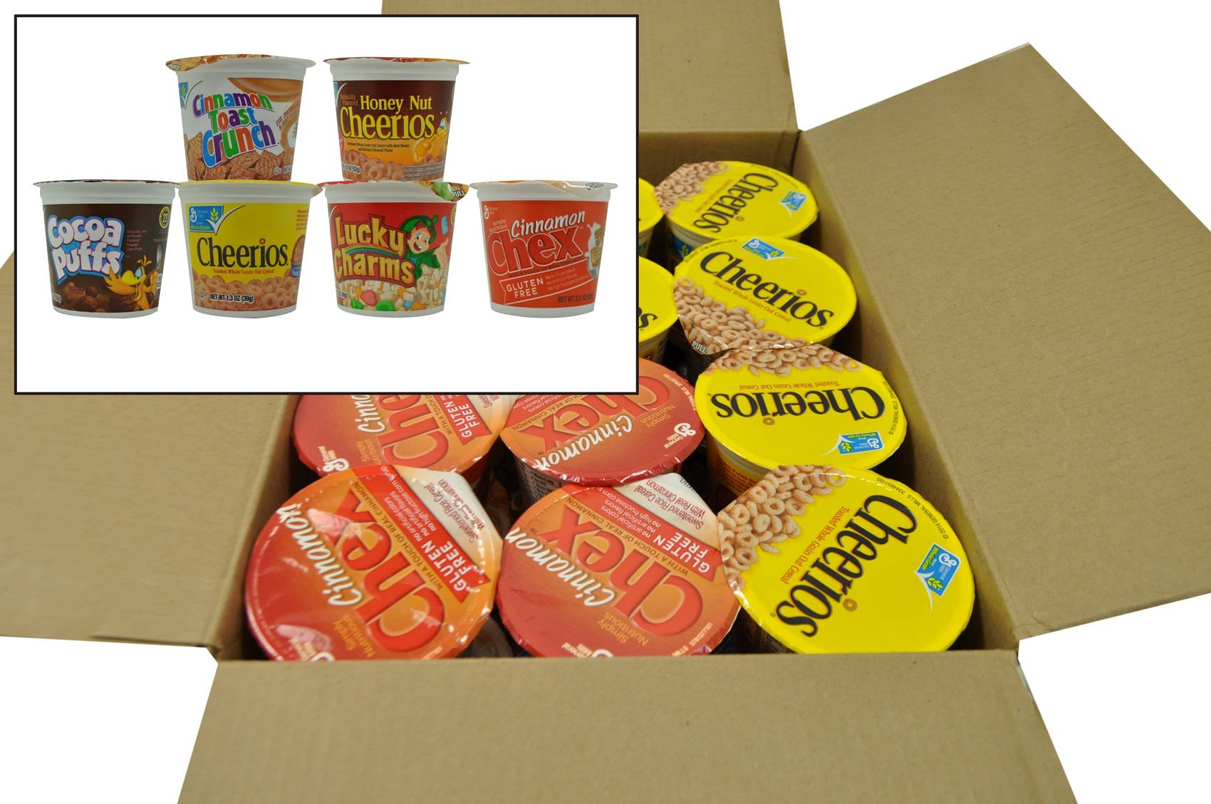 General Mills Cereal in a Cup, Assorted Pack -- 60 per case.