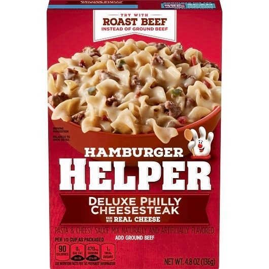 Hamburger Helper Deluxe Philly Cheesesteak Pasta, 4.8 Ounce -- 12 per case
