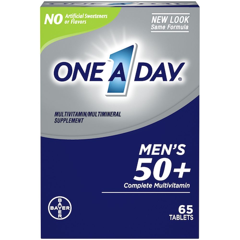 One-A-Day Mens 50 Plus Multivitamin Tablet, 65 count -- 24 per case
