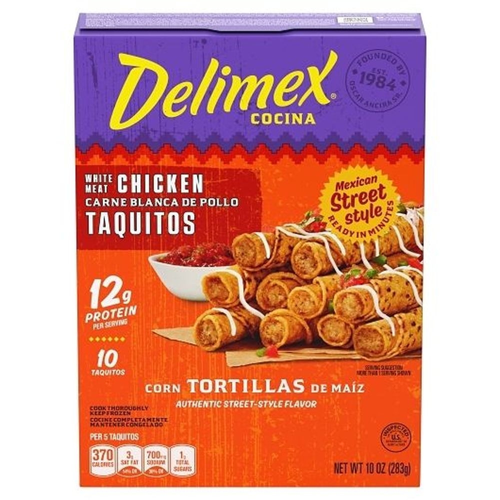 Delimex Chicken Corn Taquitos, 10 Ounce -- 8 per case