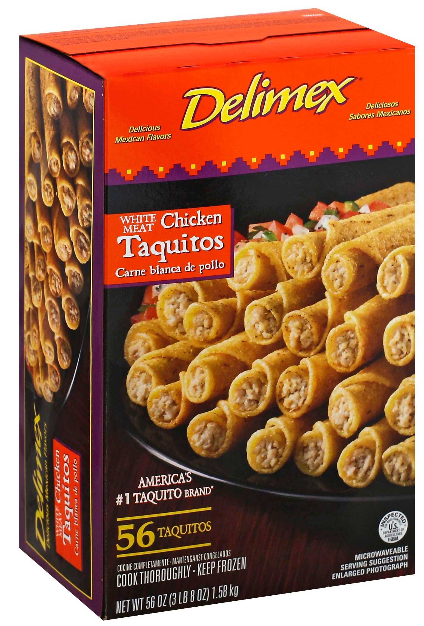 Delimex White Meat Chicken Corn Taquito, 3.5 Pound -- 4 per case