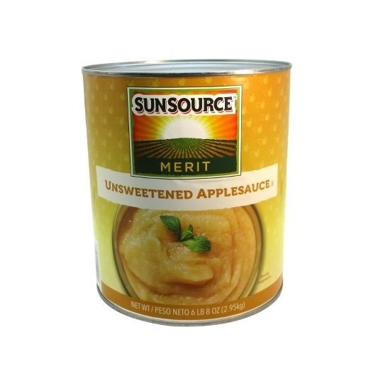 Sunsource Merit Fancy Unsweetened Applesauce, 104 Ounce -- 6 per case