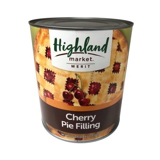 Highland Market Merit Cherry Pie Filling, 116 Ounce -- 6 per case