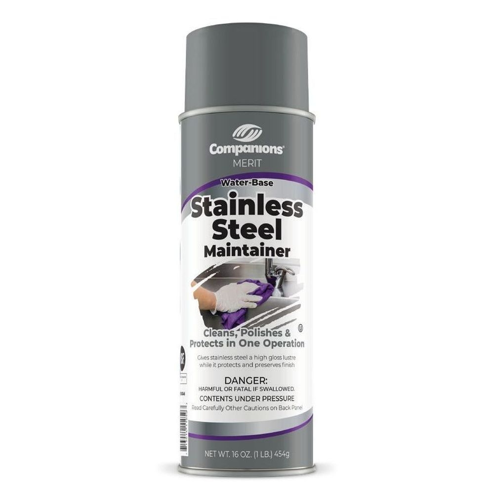 Companions Water Based Lemon Scent Stainless Maintainer, 16 Ounce Aerosol -- 6 per case.