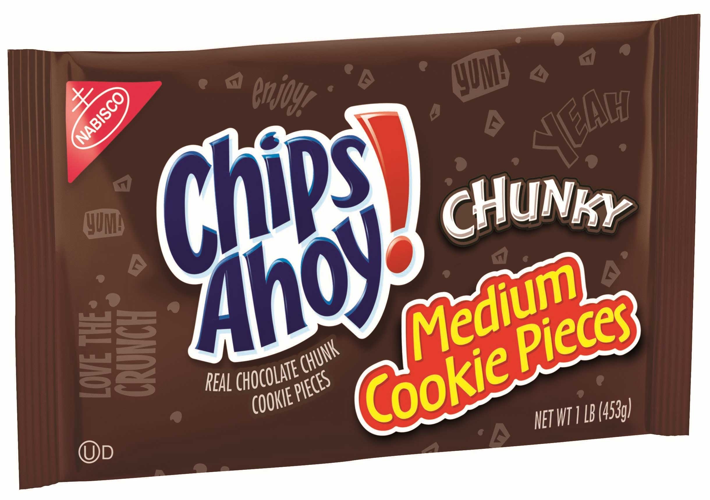Chips Ahoy Chunky Chocolate Chip Medium Cookie Pieces, 1 Pound -- 12 per case