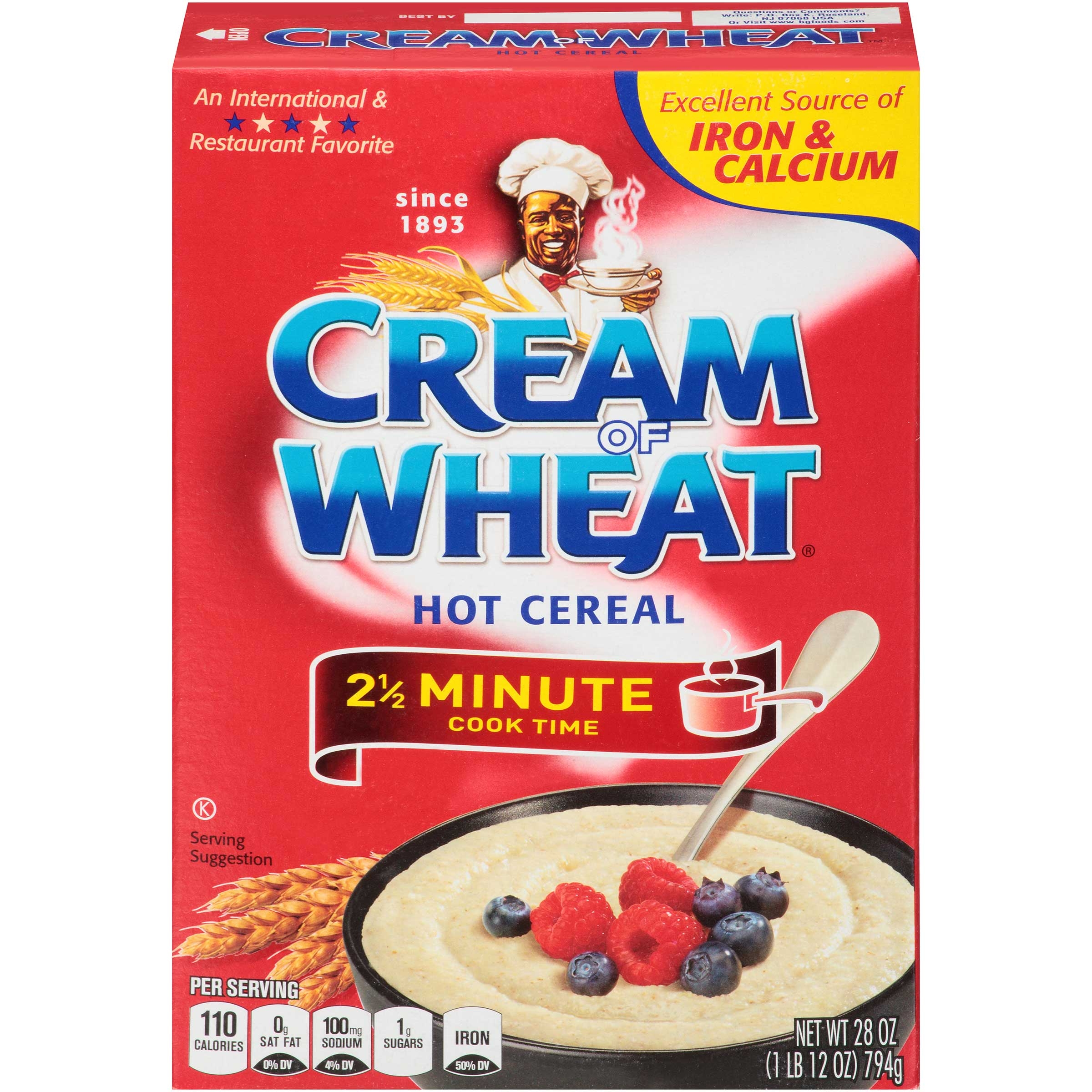 Krafts Cream of Wheat Hot Wheat Cereal - Quick, 28 Ounce -- 12 per case.