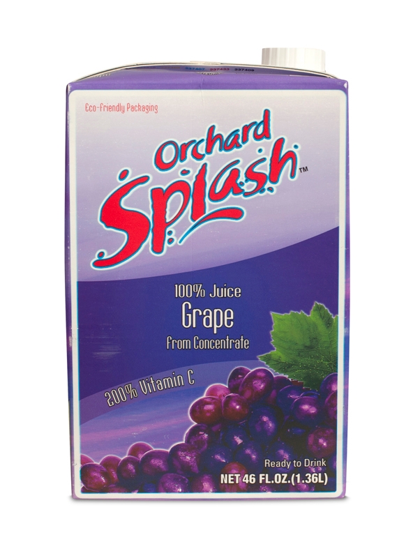Orchard Splash 100 Percent Grape Juice Ready To Serve, 46 Ounce -- 12 Case