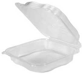 Genpak Microwave Safe Extra Large Clear Hinged Container - 75 count per pack -- 2 packs per case