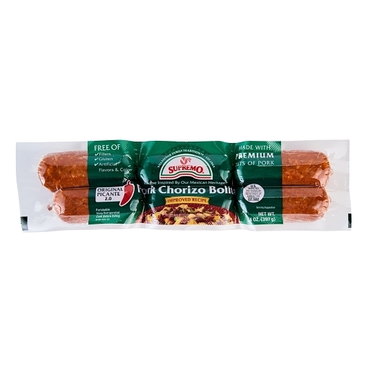 Supremo Chorizo Pork Mexican Style Sausage No Fillers, 14 Ounce -- 12 per case