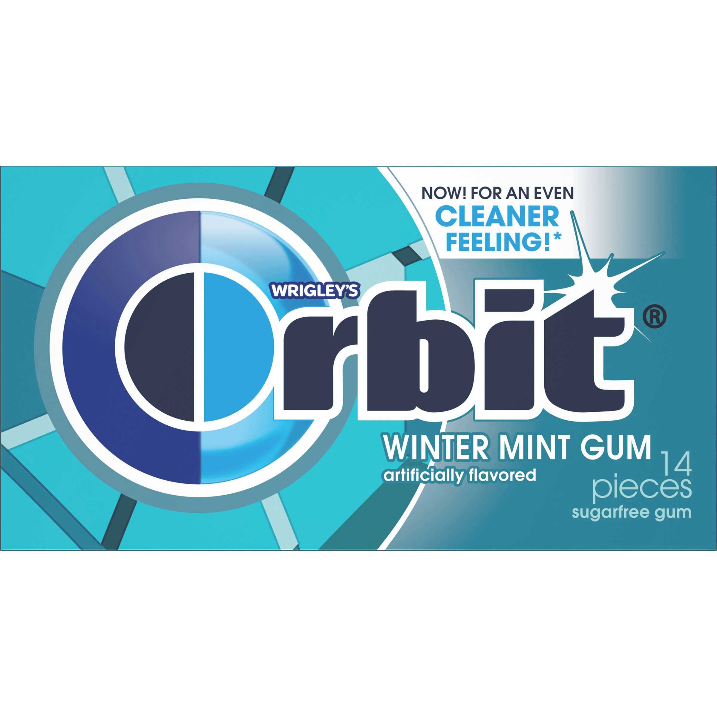Wrigley Wintermint Orbit Bubble Gum -- 144 per case.