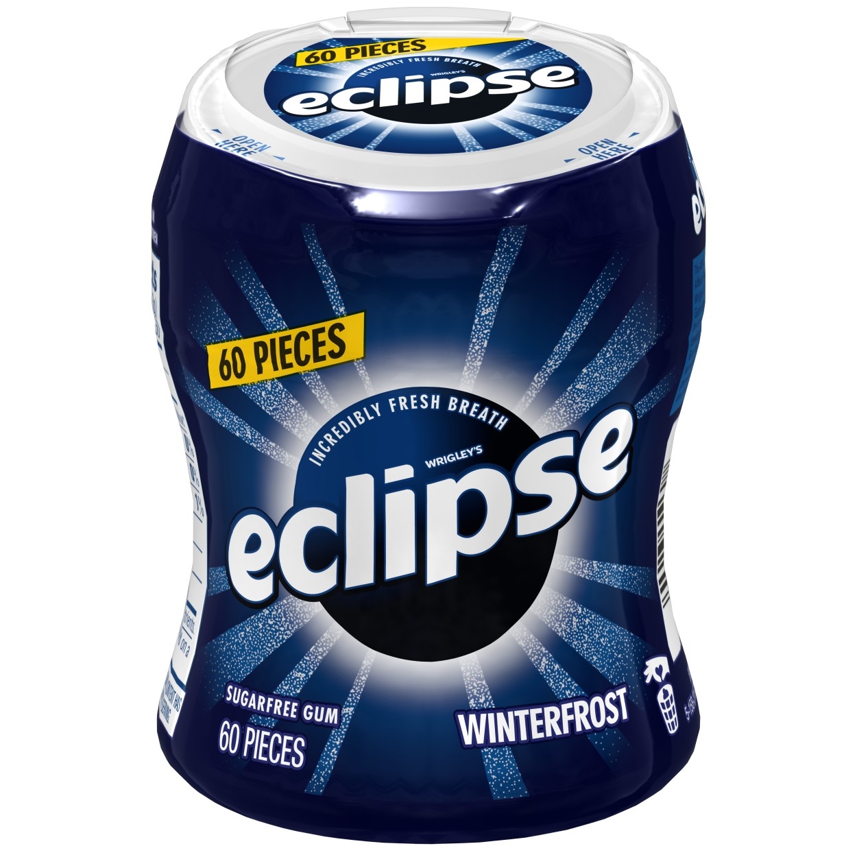 Wrigley Winterfrost Big E Pack Eclipse Gum - Tray, 4 per pack -- 4 packs per case.