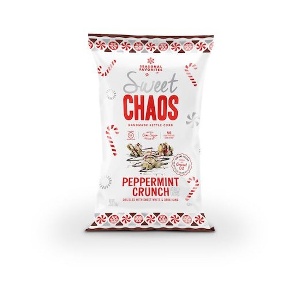 Sweet Chaos Peppermint Crunch Drizzled Popcorn, 5.5 Ounce -- 12 per case