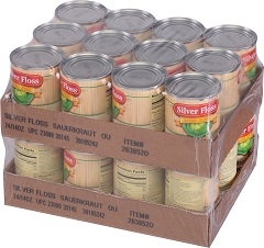 Silver Floss Shredded Sauerkraut - 14.5 oz. can, 24 cans per case