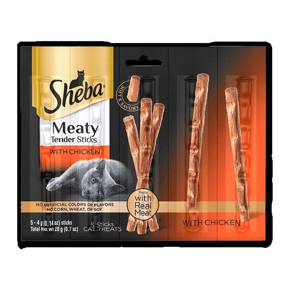 Sheba Meaty Tender Sticks with Chicken Cat Treats, 0.71 Ounce -- 10 per case