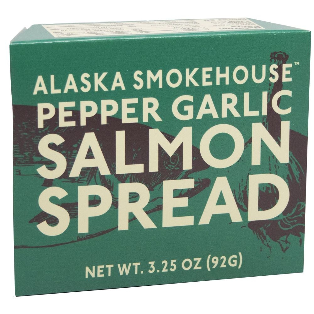 Alaska Smokehouse Pepper Garlic Salmon Spread, 3.25 Ounce -- 12 per case