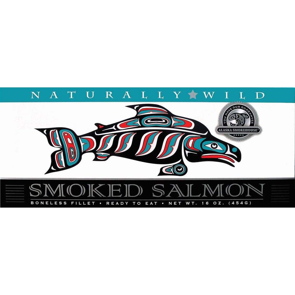 Alaska Smokehouse Naturally Wild Smoked Salmon, 16 Ounce -- 12 per case