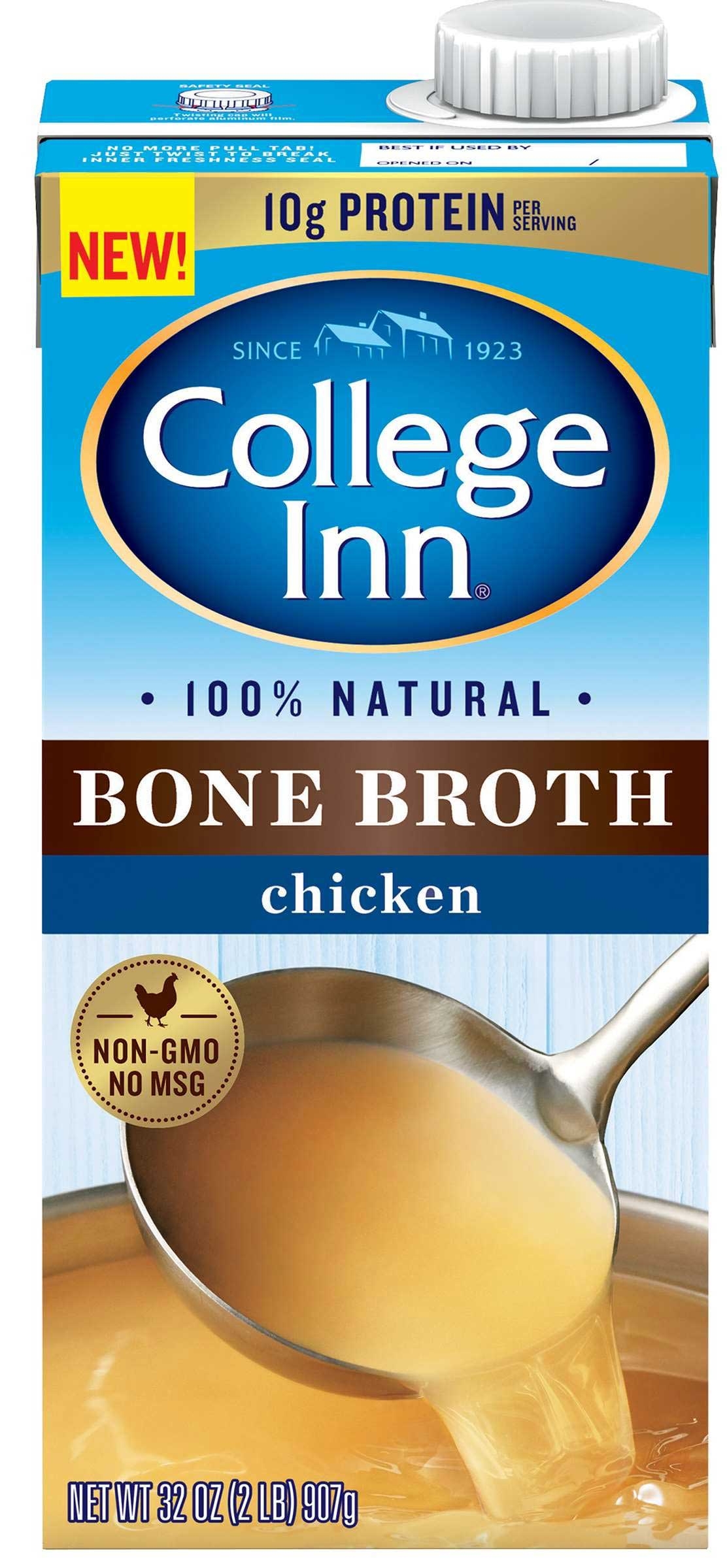 College Inn 100 Percent Natural Chicken Bone Broth, 32 Ounce -- 12 per case