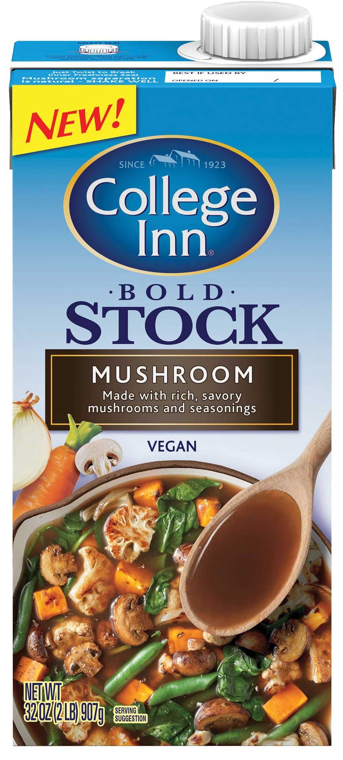 College Inn Mushroom Bold Stock, 32 Ounce -- 12 per case