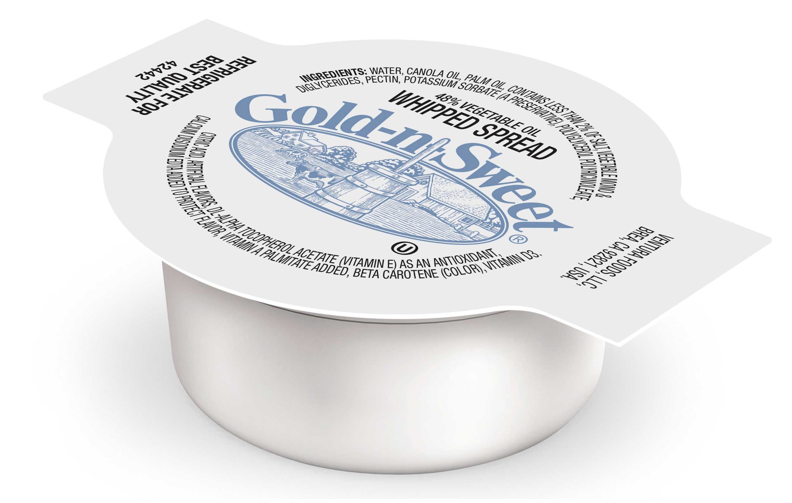 Gold N Sweet Whipped Spread, 5 Gram Cup -- 600 per case