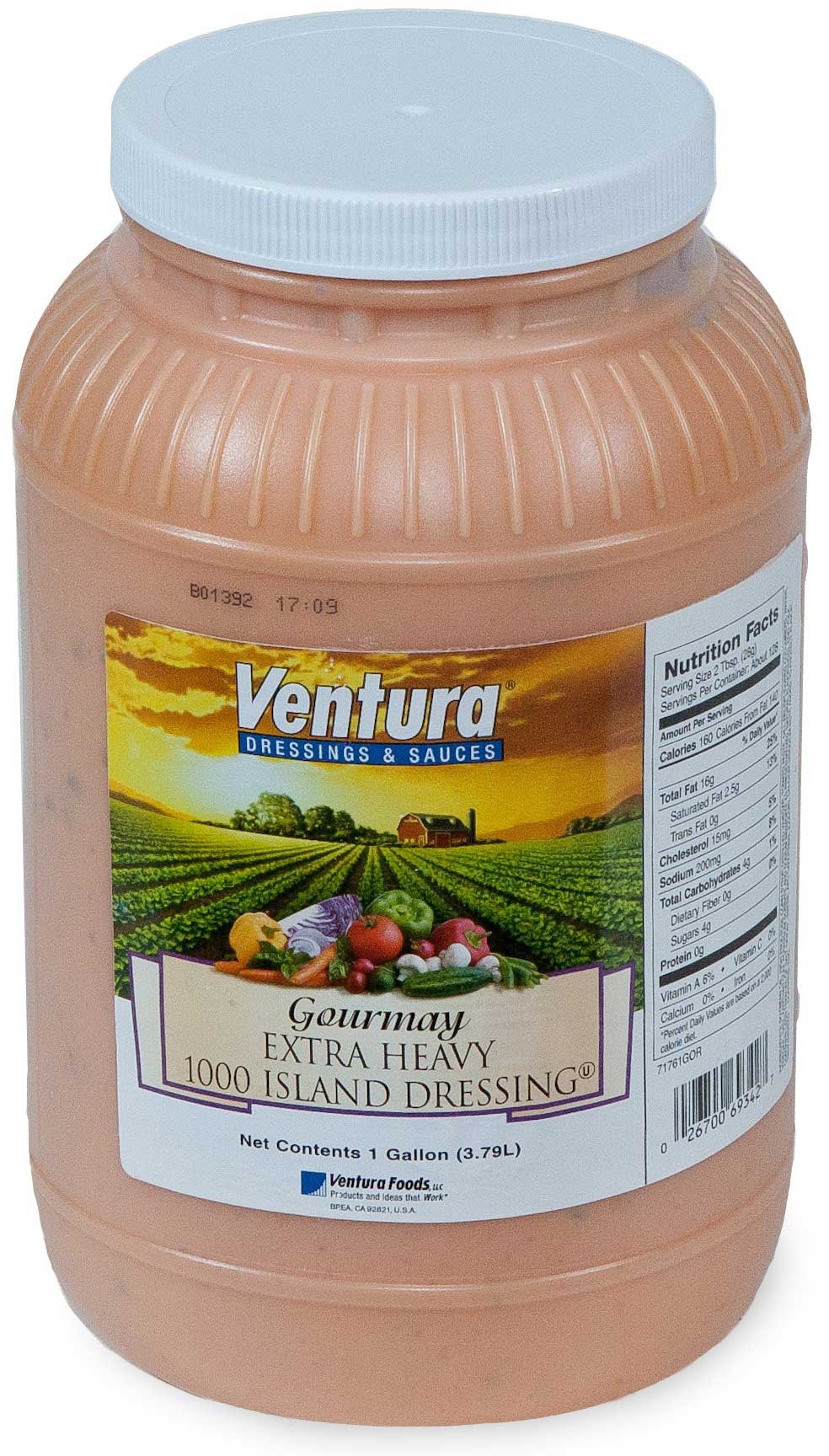 Gourmay No Trans Fat Thousand Island Dressing, 1 Gallon Jug -- 4 per case