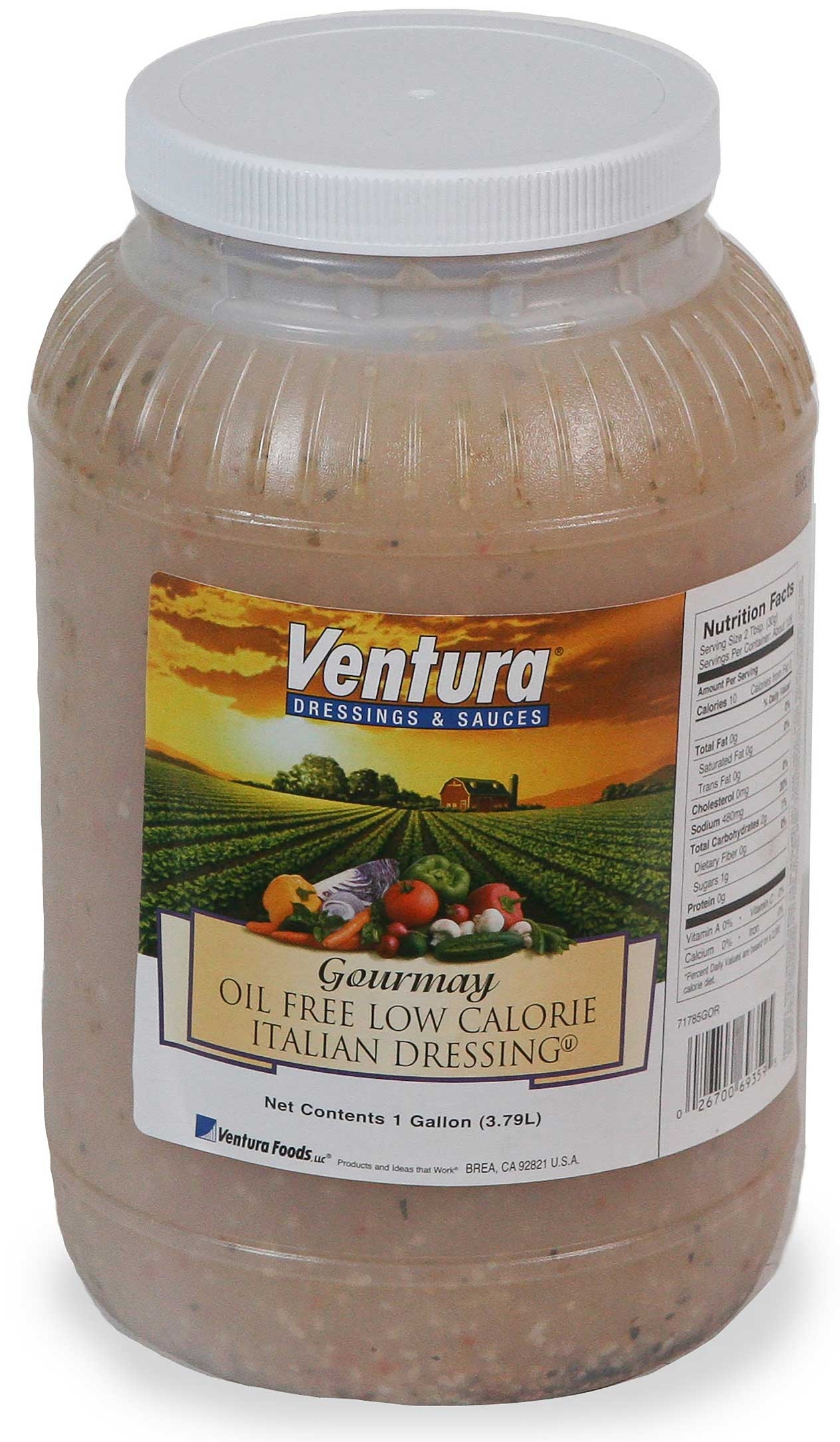 Gourmay No Trans Fat Oil Free Italian Dressing, 1 Gallon Jug -- 4 per case