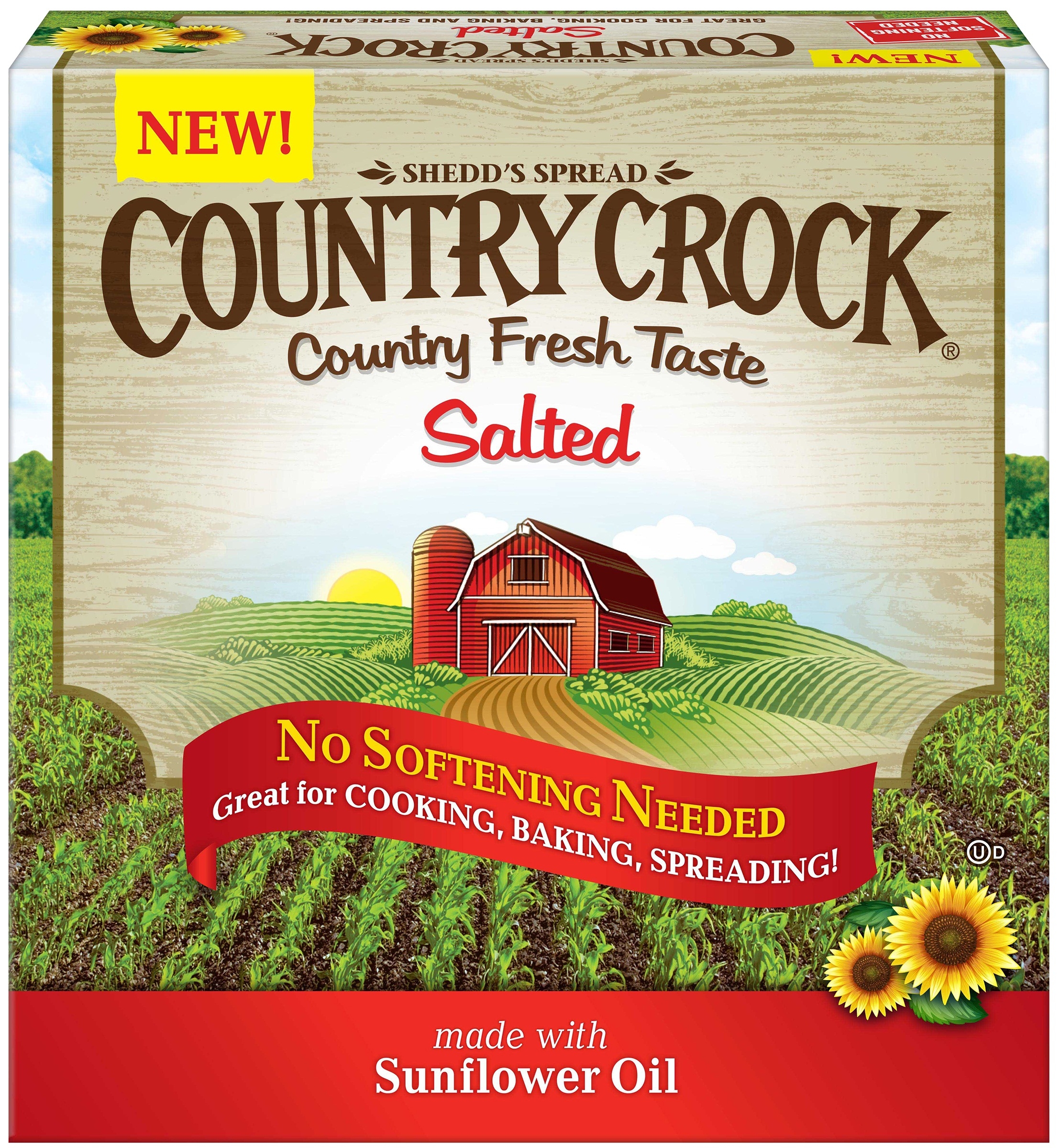 Country Crock Salted Margarine Butter, 1 Pound -- 18 per case.