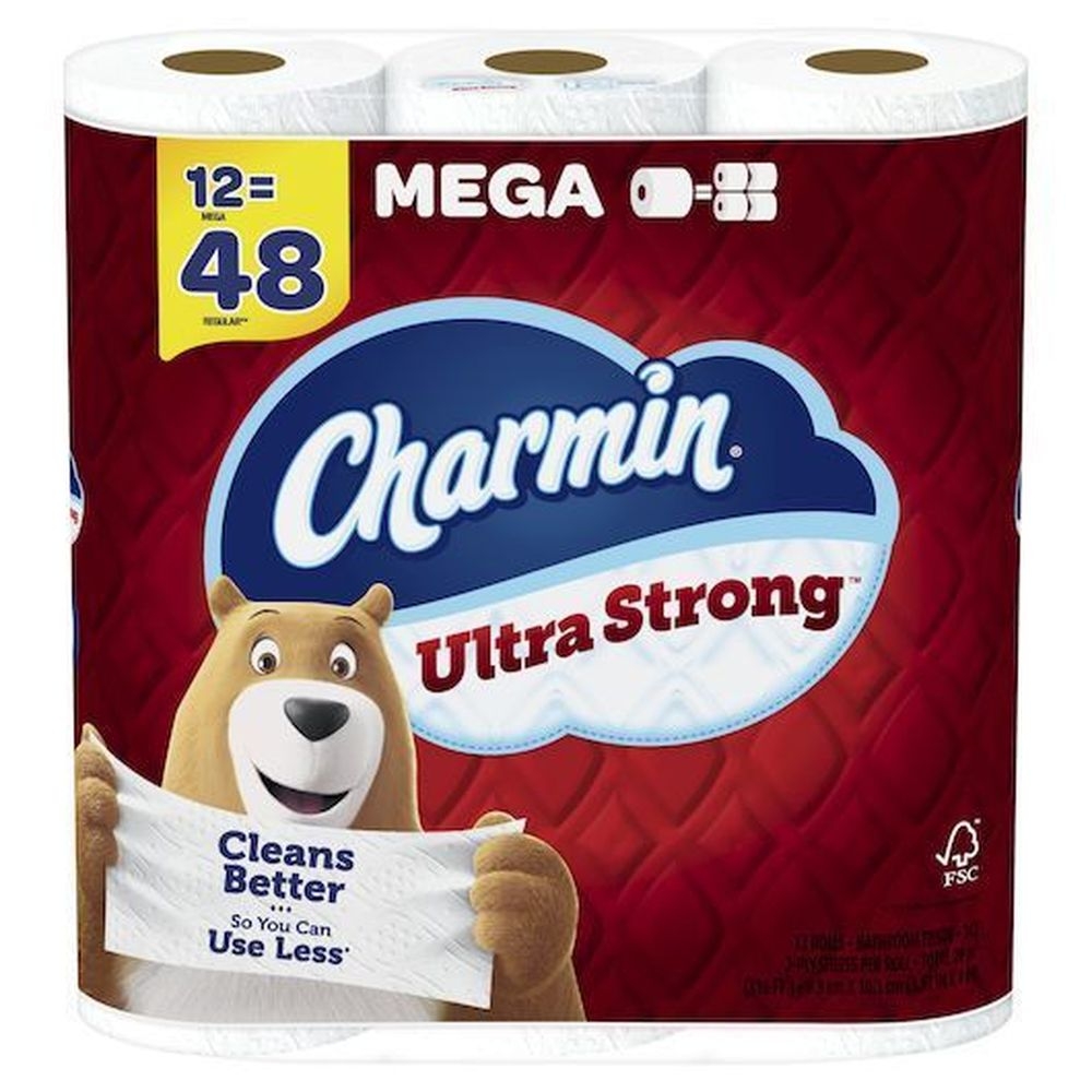 Charmin Ultra Strong Mega Bathroom Tissue, 12 count -- 4 per case