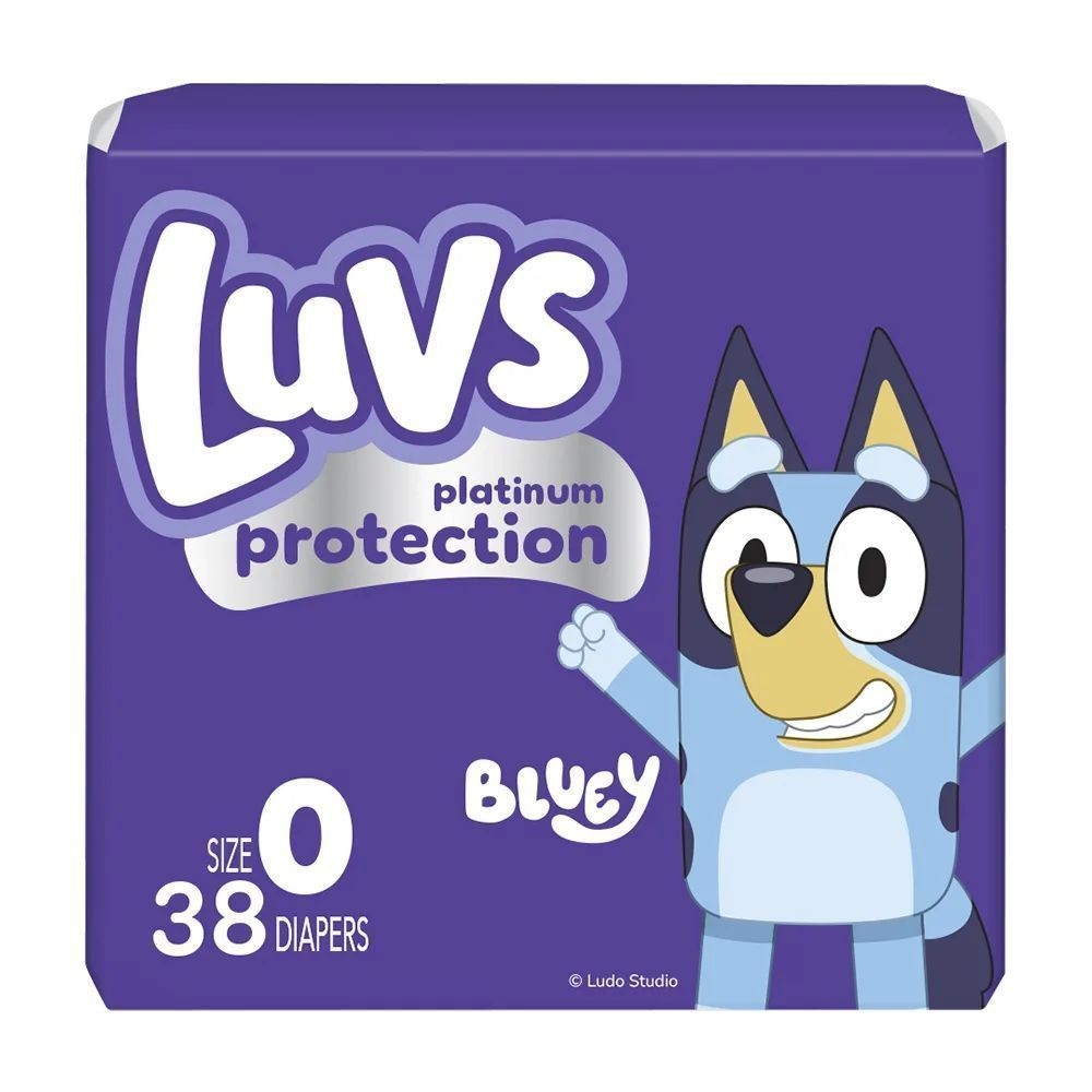 Luvs Platinum Protection with Bluey Size 7 Baby Diaper, 18 count -- 4 per case