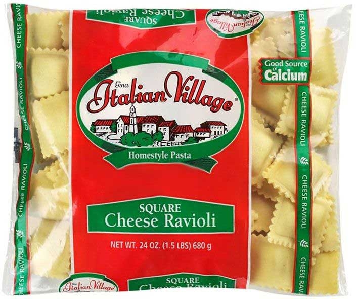 Italian Village Square Cheese Ravioli, 12 Ounce -- 12 per case