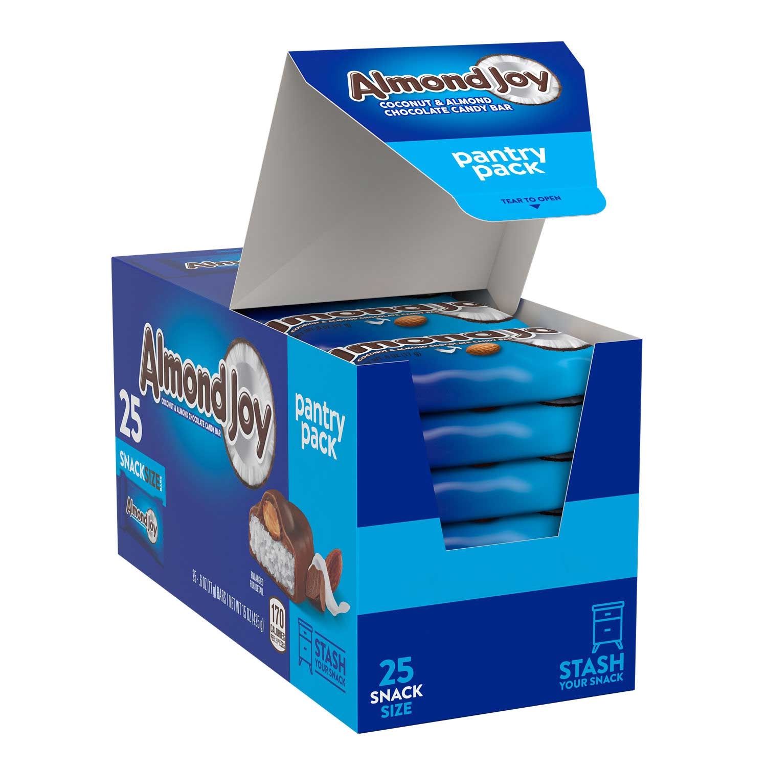Almond Joy Milk Chocolate Coconut and Almond Snack Size Bar - Pantry Pack, 15 Ounce -- 12 per case