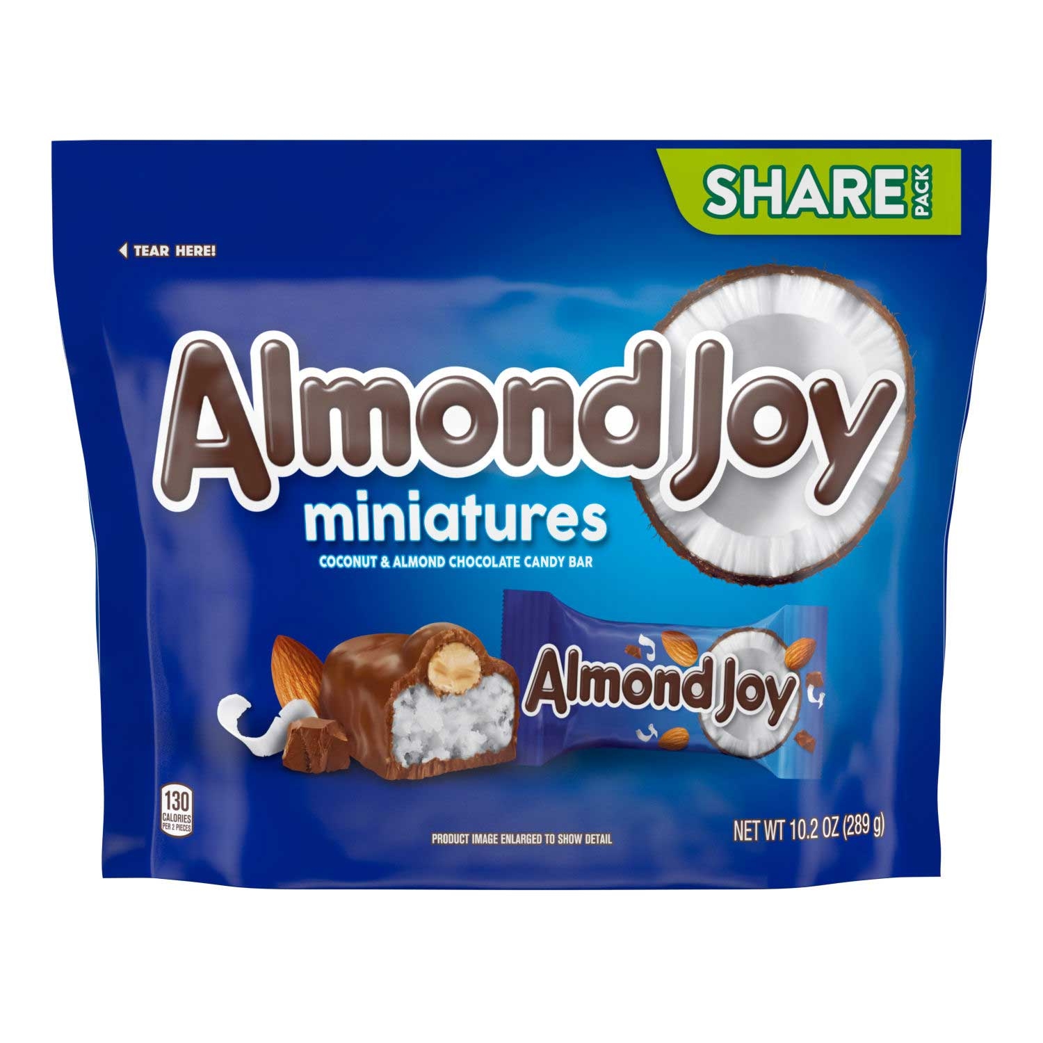 Almond Joy Miniatures Coconut and Almond Chocolate Candy Bar, 10.2 Ounce -- 8 per case