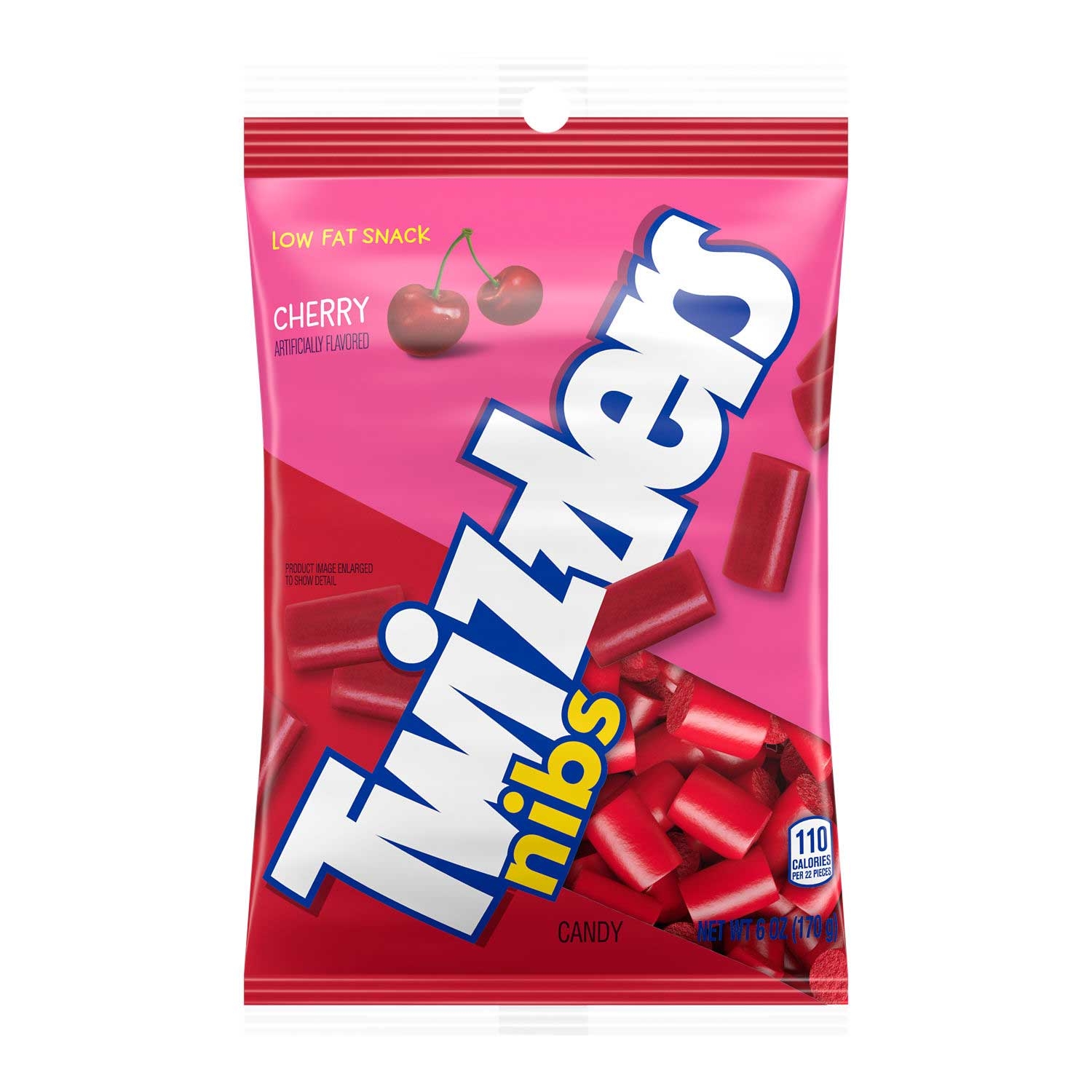 Twizzlers Cherry Flavored Nibs Candy - Peg Bag, 6 Ounce -- 12 per case