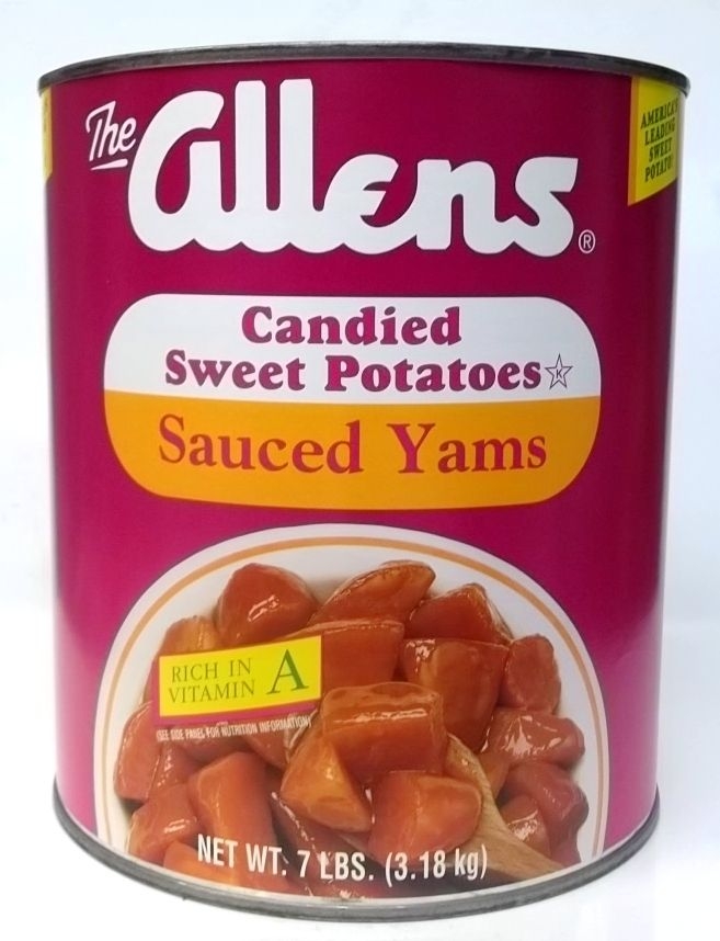 Allens Candied Sweet Potatoes, 112 Ounce Can -- 6 per case.