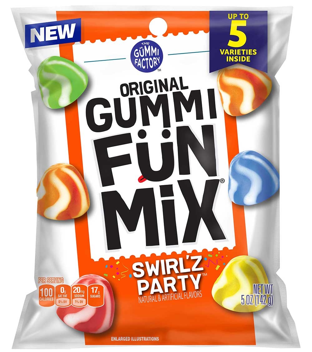 Original Gummi Factory Gummi Fun Mix Swirlz Party Candy, 5 Ounce -- 12 per case