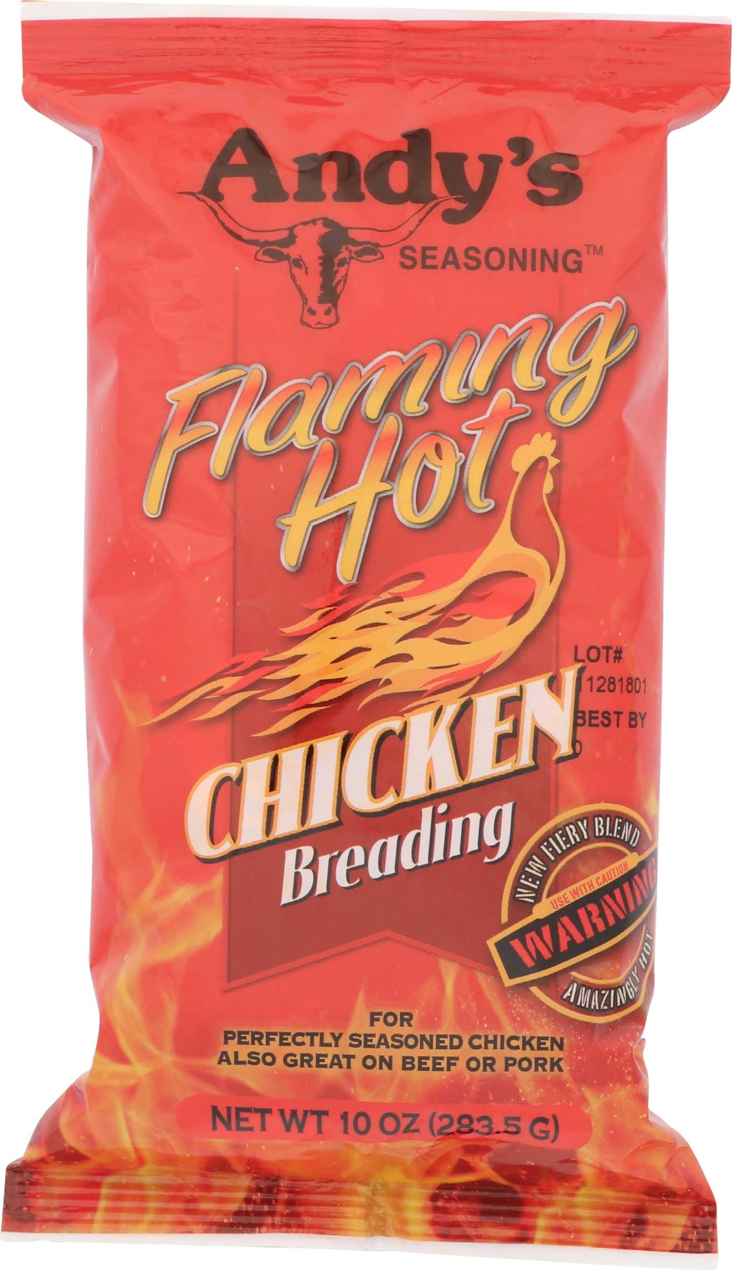 Andys Seasoning Flaming Hot Chicken Breading, 10 Ounce -- 6 per case