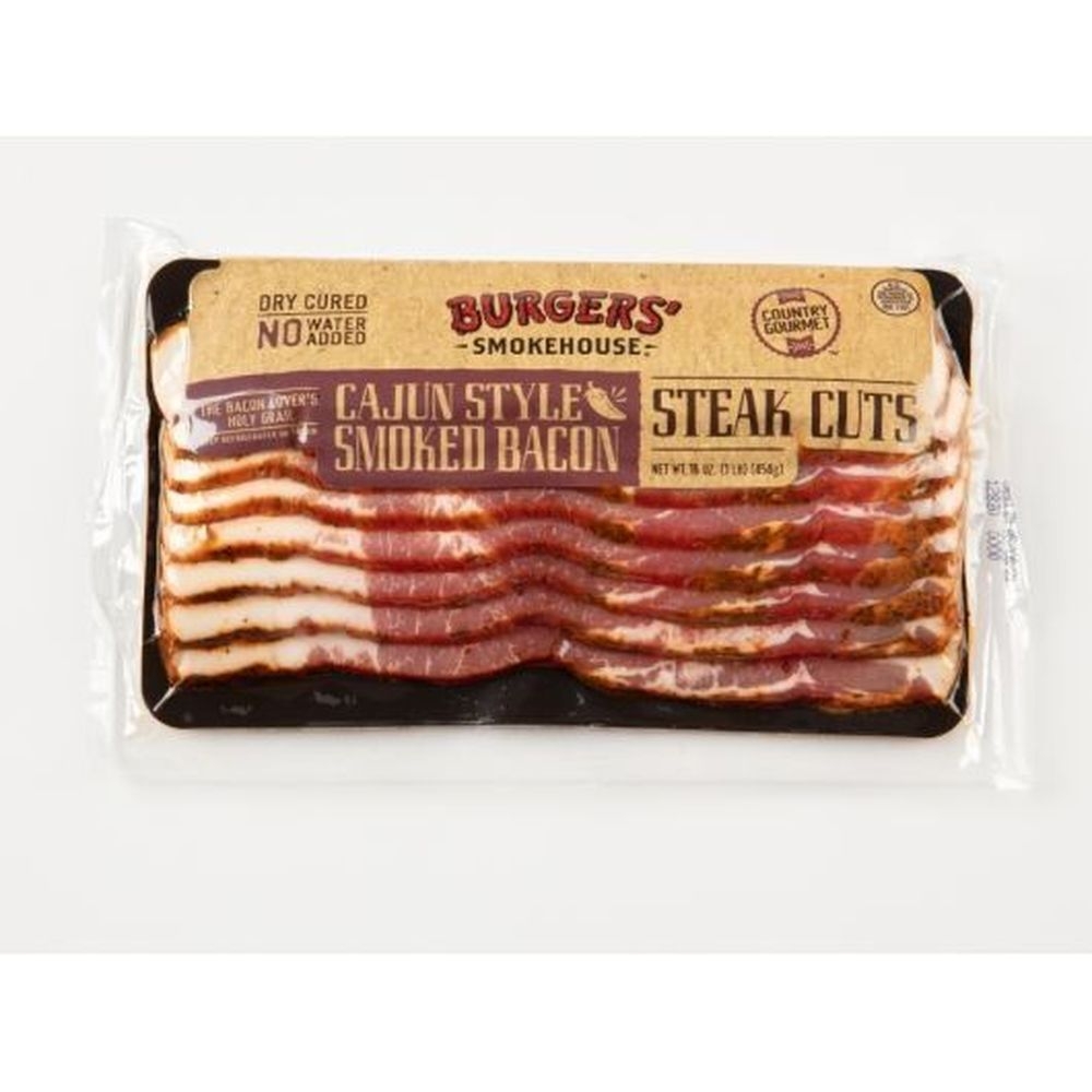 Burgers Smokehouse Cajun Bacon Steaks, 1 Pound -- 12 per case